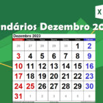 Calendário Dezembro 2023 Excel
