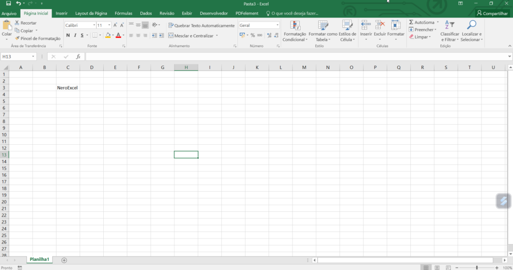 Planilha Eletronica: Introdução ao Excel