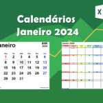 Calendário Janeiro 2024 Excel