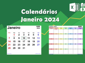 Calendário Janeiro 2024 Excel
