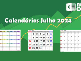 Calendário Julho 2024 Excel Grátis Download