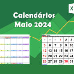 Calendários maio 2024 Excel