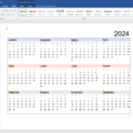 Calendário 2024 Word