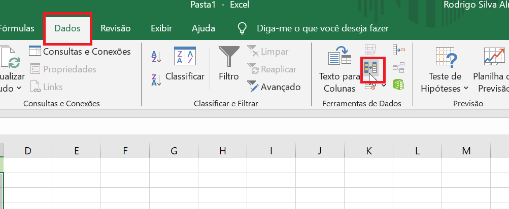 Botão remover duplicados Excel